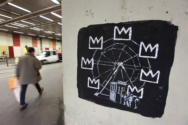 Banksy Basquiat Ferris wheel