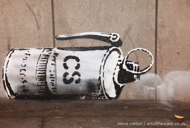 Banksy CS gas Cannister
