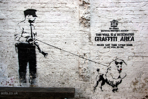 Banksy Graffiti, designated graffiti area