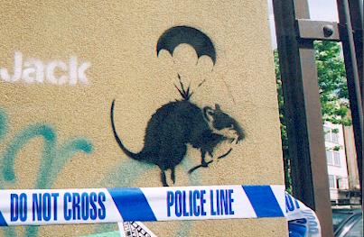 Banksy parachute rat