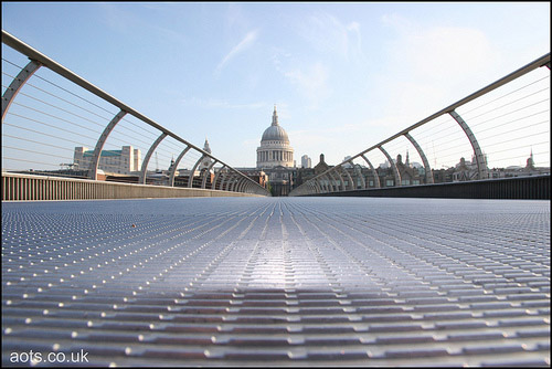 empty millennium bridge