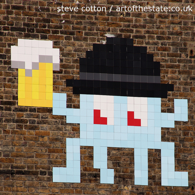 Invader with beer