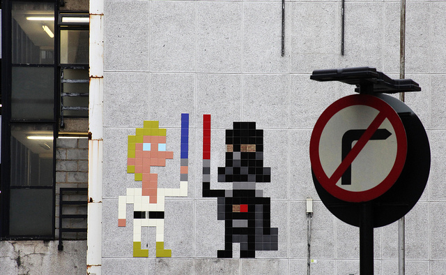 Invader - Star Wars piece in Shoreditch