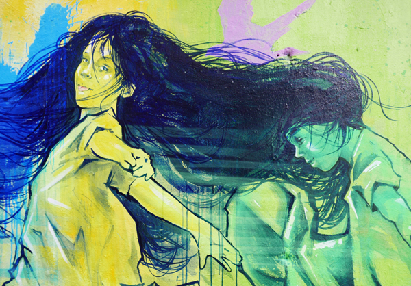 Detail from Lora Zombie's piece in Camden