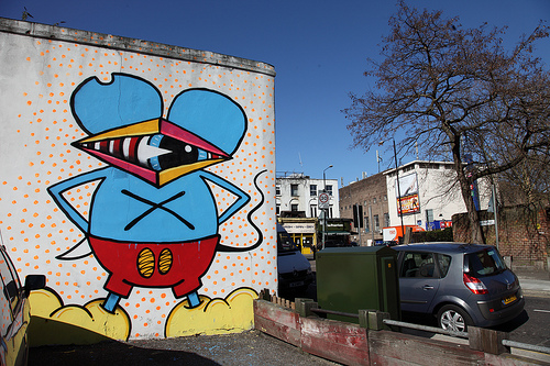 New content including this work by Paul Insect added to the graffiti and 