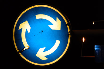 Roundabout sign
