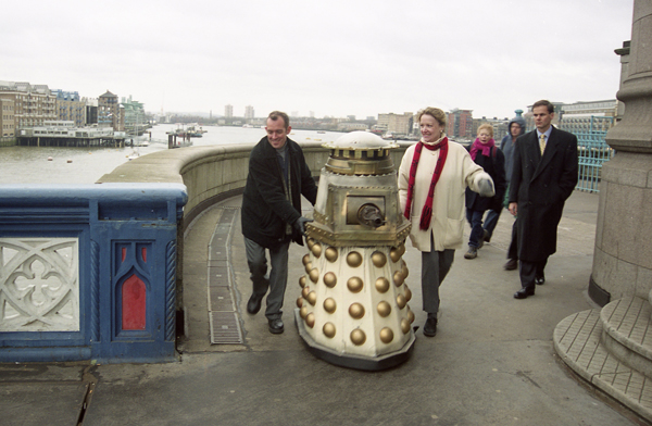 Dalek on a bridge in London