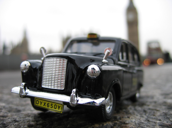 Model toy of a London Taxi