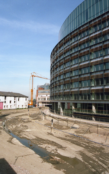 Drained canal at Paddington Basin