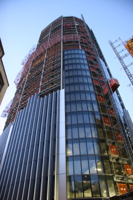The 'Limey' tower in London during it's construction