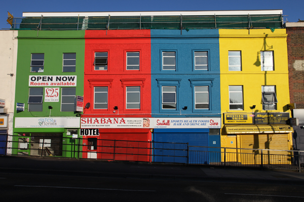 Southall - multi colour painted houses
