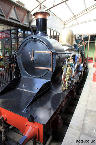 The Queen, steam engine at Windsor