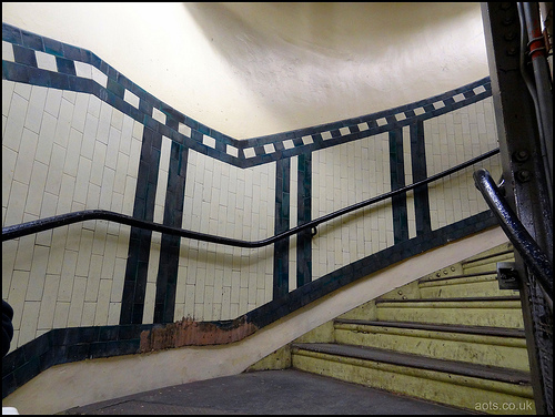 Aldwych station stairs tiling