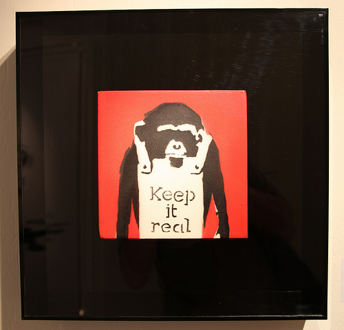 Banksy Keep It Real Canvas