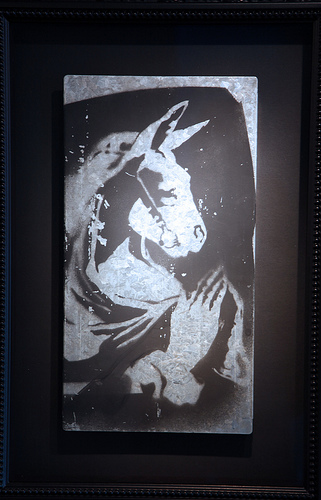 Banksy Horse on Steel