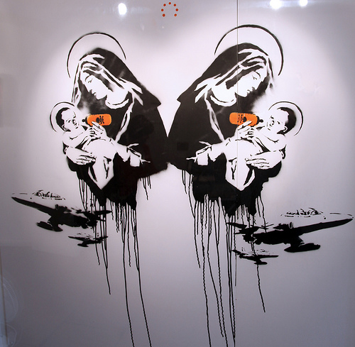 Banksy - Mary with child