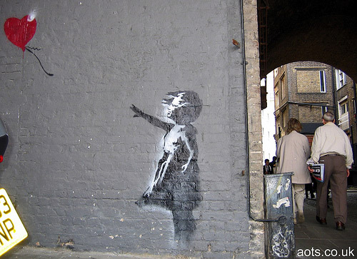 Banksy�girl with balloon