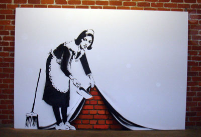 banksy Maid canvas, LA