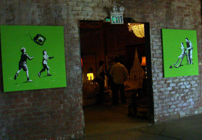 Banksy Barely Legal LA show kids games