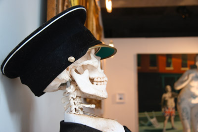 Banksy Crude Oils skeleton