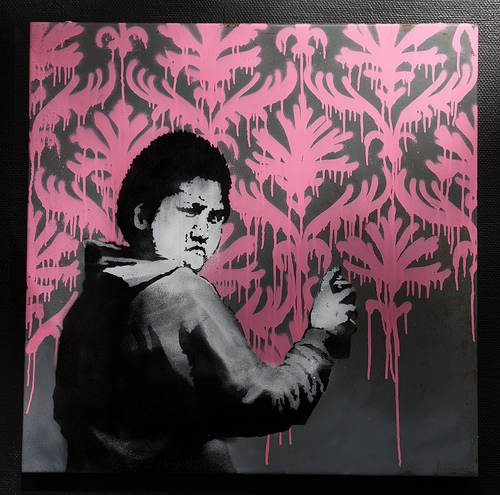 Banksy - Go Flock Yourself painting