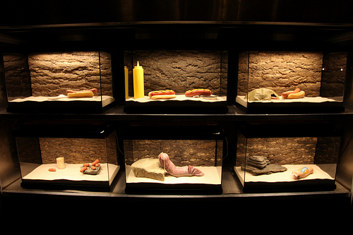 Banksy hot dog cabinets