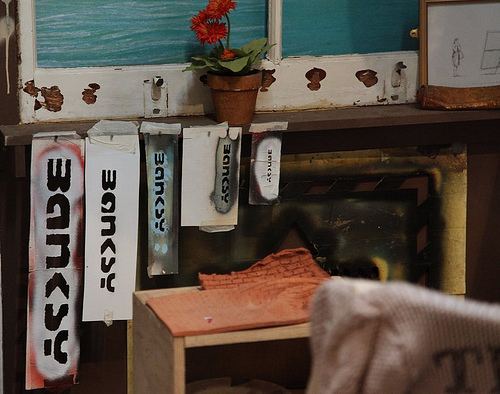 Banksy tags