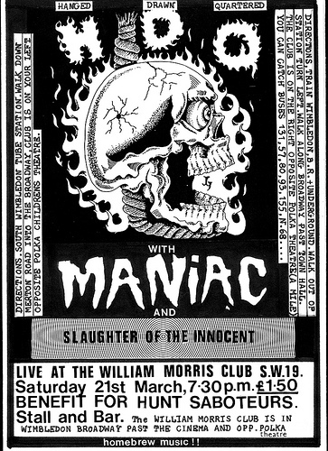 HDQ punk band flyer