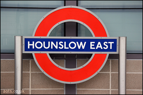 Hounslow East Underground Station Sign
