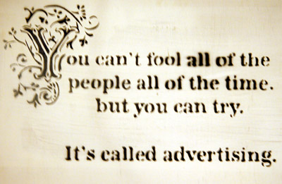 Simon Munnery 'Advertising' Stencil