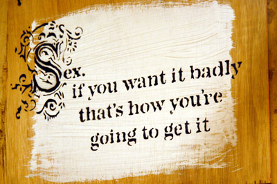 Simon Munnery 'Sex' Stencil