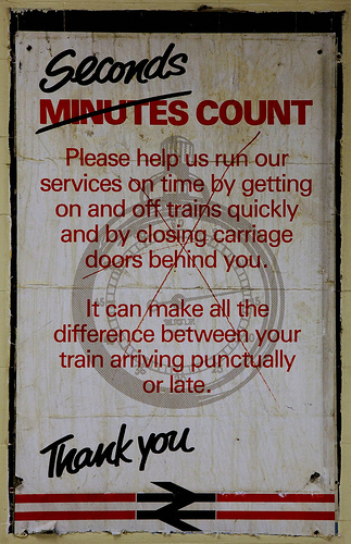 British Rail Poster - Seconds Count
