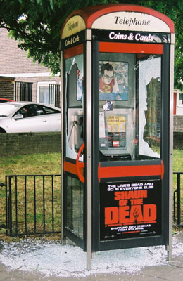 Vandalised Phone Box