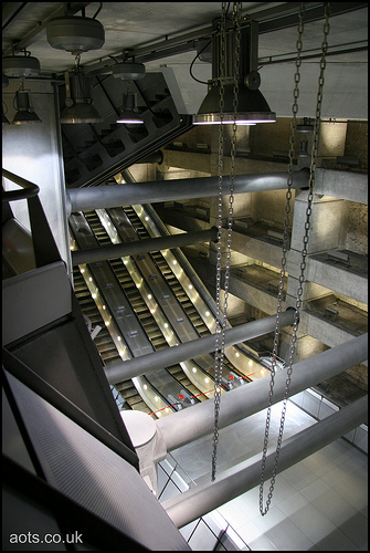 Westminster Underground Station Escalators