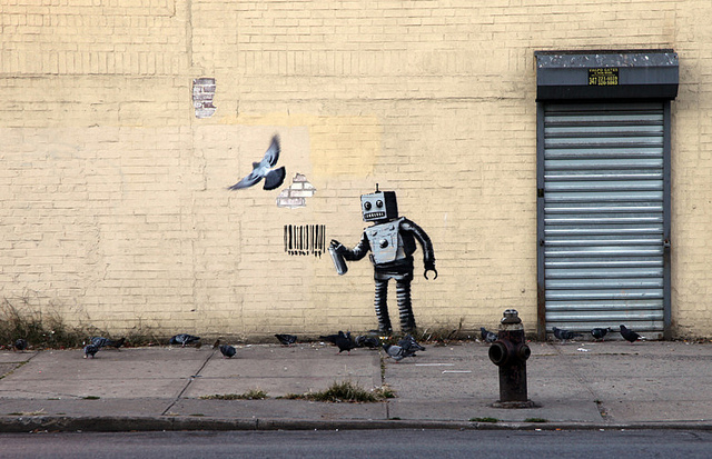 Banksy New York Robot