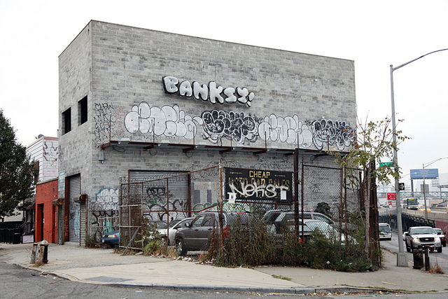 Banksy bubble lettering in New York