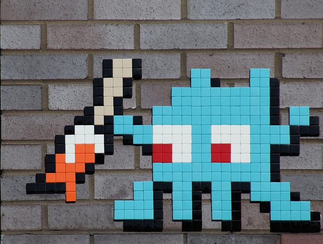 Photo of invader Street Art