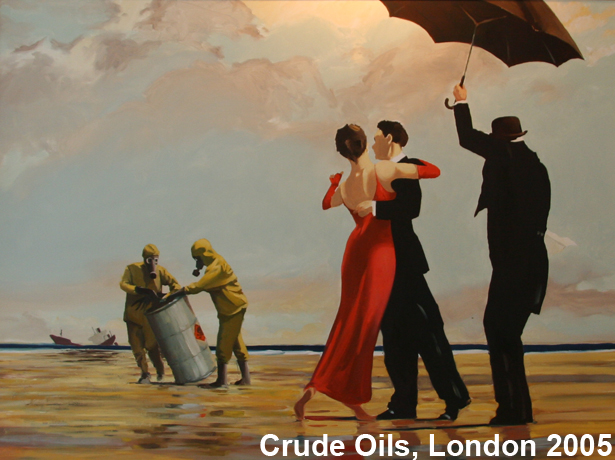 Banksy Crude Oils exhibition, London 2005