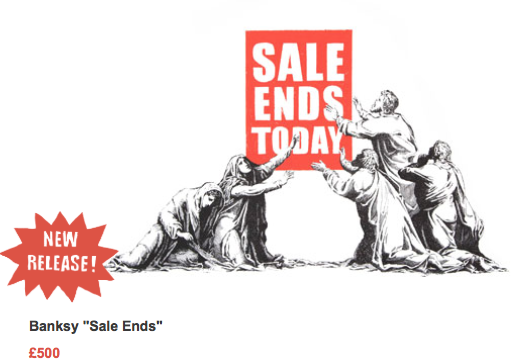 Banksy Sale Ends print