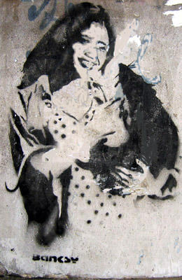 Banksy girl with rat