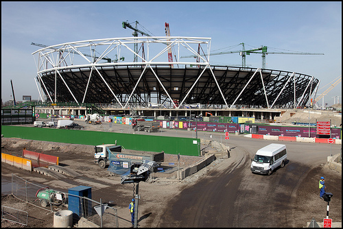 London 2012 Olympic Stadium construction