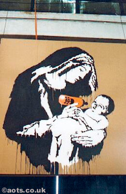 Banksy 'Virgin Mary' Stencil