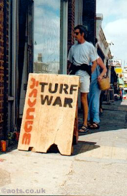 Banksy - Turf War sign