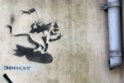 Banksy Monkey Bomber