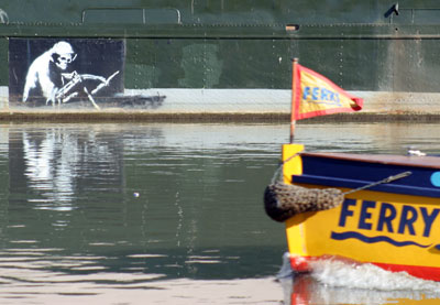 Banksy Reaper on the Thekla,  Bristol