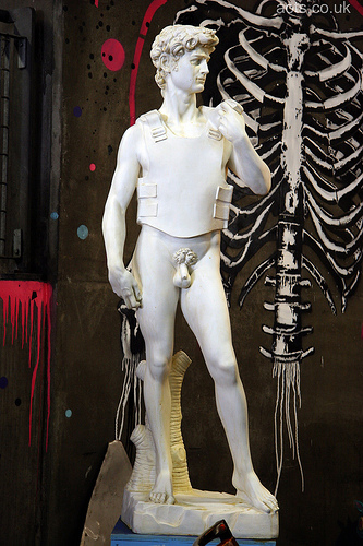 Banksy _ David In A Bullet Proof Vest