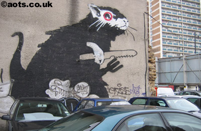 Banksy car park giant rat