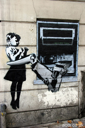 Banksy cash machine