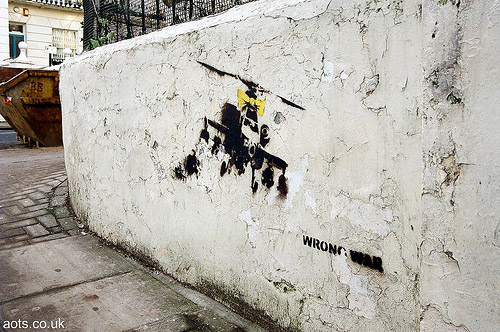 Banksy graffiti Portobello Road helicopter