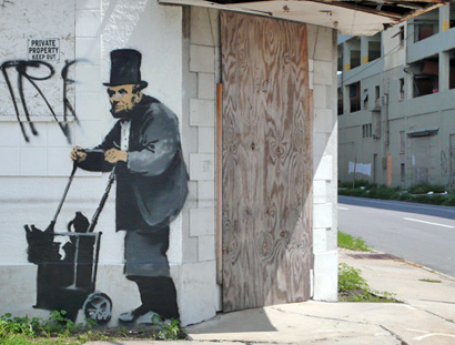 Banksy Abraham Lincoln, New Orleans